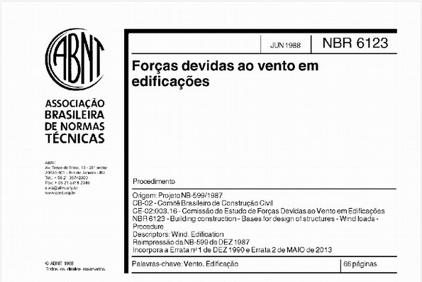 abnt - Projeto de revisão da NBR 6123 em consulta nacional – ABECE